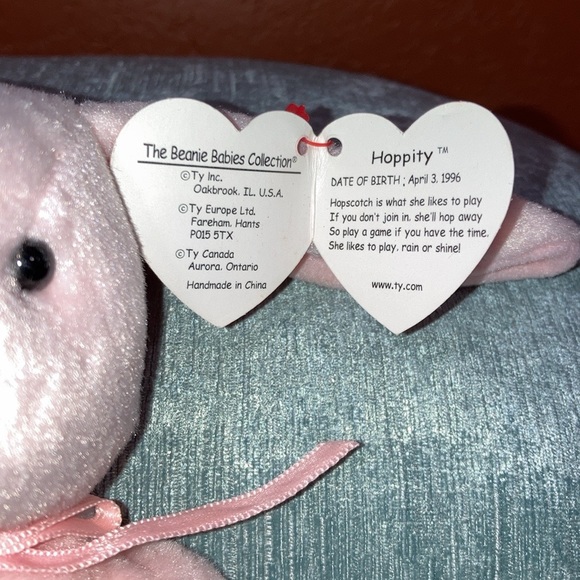TY Beanie Baby “Origiinal” Hoppity the pink rabbit - Picture 4 of 9